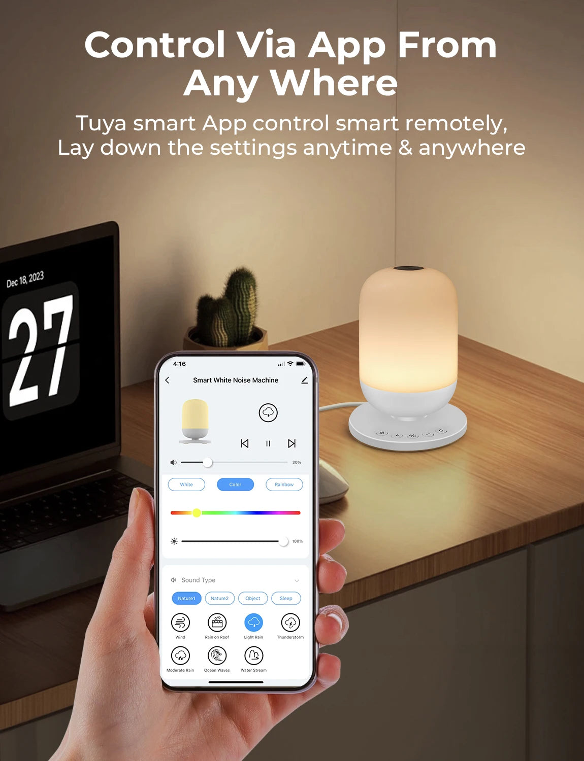 Smart White Noise Machine with App Control